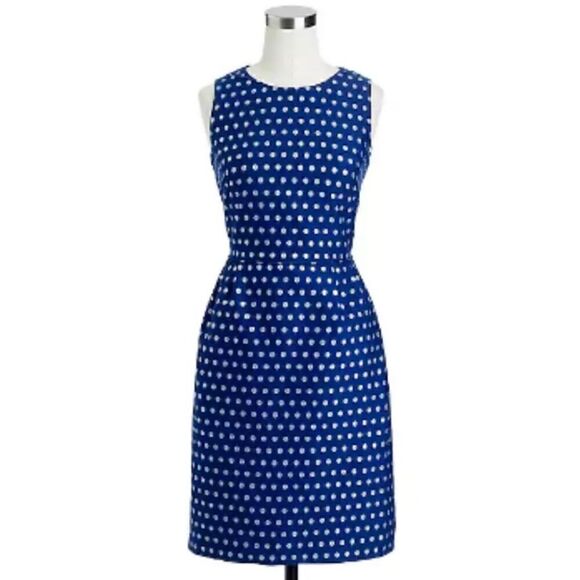 J. Crew Sparkle Polka Dot Dress in Blue and Silver - Picture 14 of 14